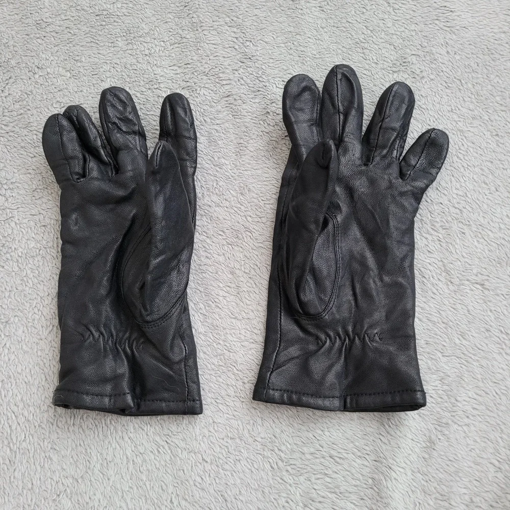 Vintage genuine‎ leather black gloves winter classic heritage richcore old money
